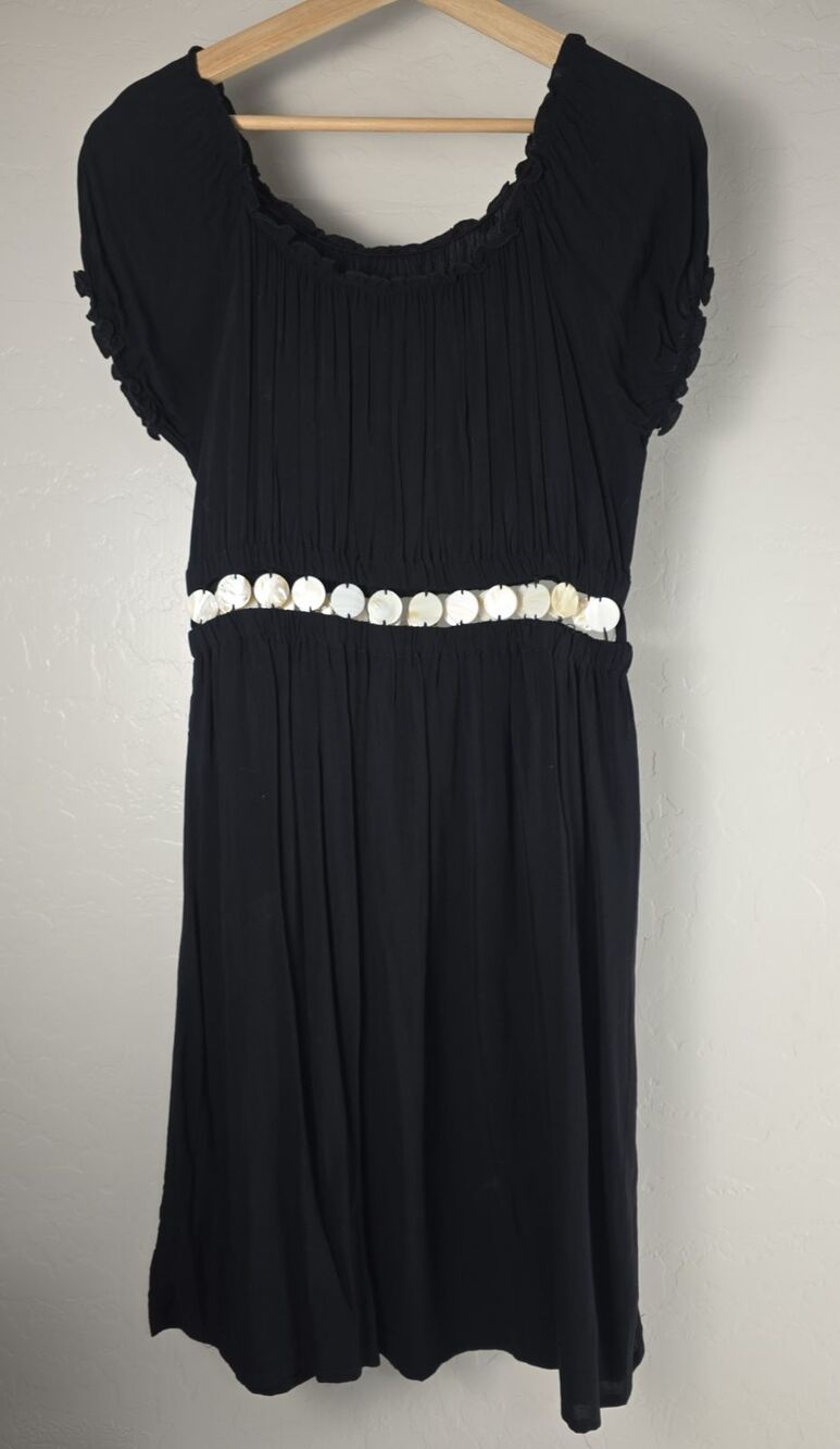 Angels by the Sea Hawaii Black & Shell Dress Large